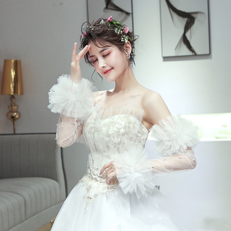 New Wedding Gloves, Lace Line, Long Bridal Wedding Retro Gloves, White