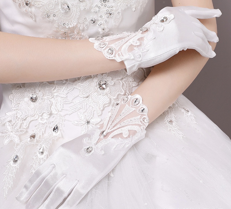 Lace Wedding Dress Gloves, High-grade Satin Gloves, Manufacturers Direct