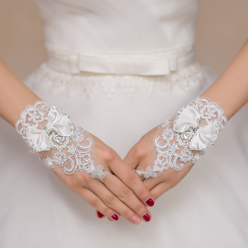 chinese dress ladies Lace Wedding Gloves – La Gartier Wedding Garters