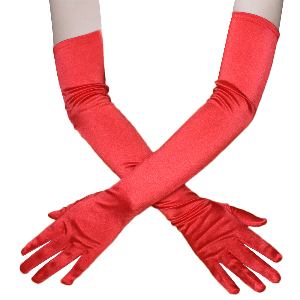 Color Gloves, Extense Dress Satin Gloves, Wedding Performance Dance Gloves Accessories, Dance Gloves