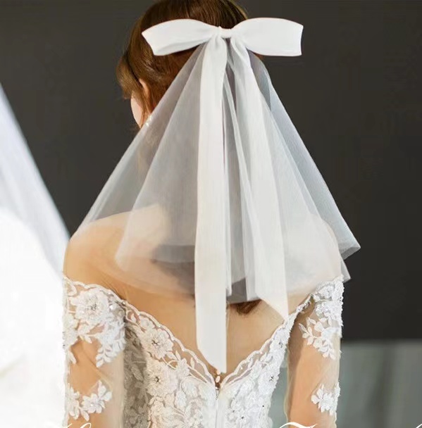 Bride Headdress, Super Xian Sen Department Of White Yarn, Wedding Dress Headdress Simple