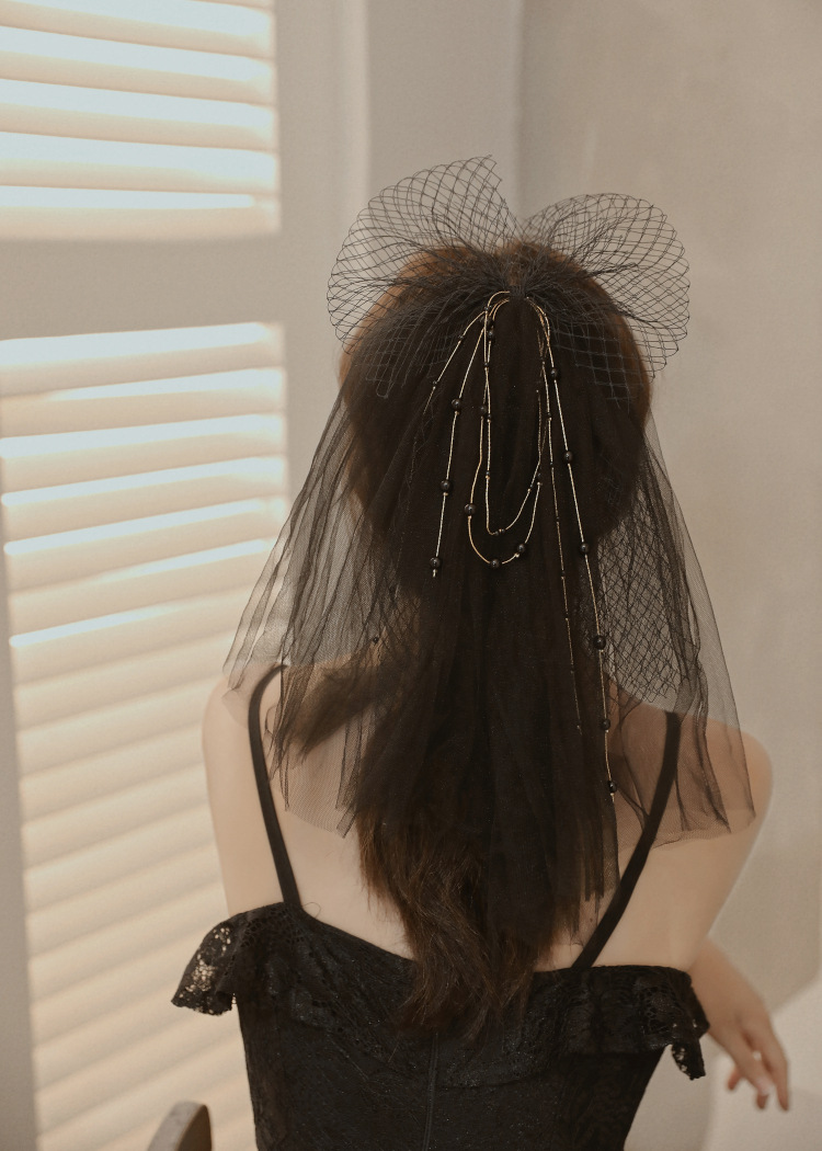 Retro Bridal Headdress, Fairy Sen Tiaras, Black Tiaras