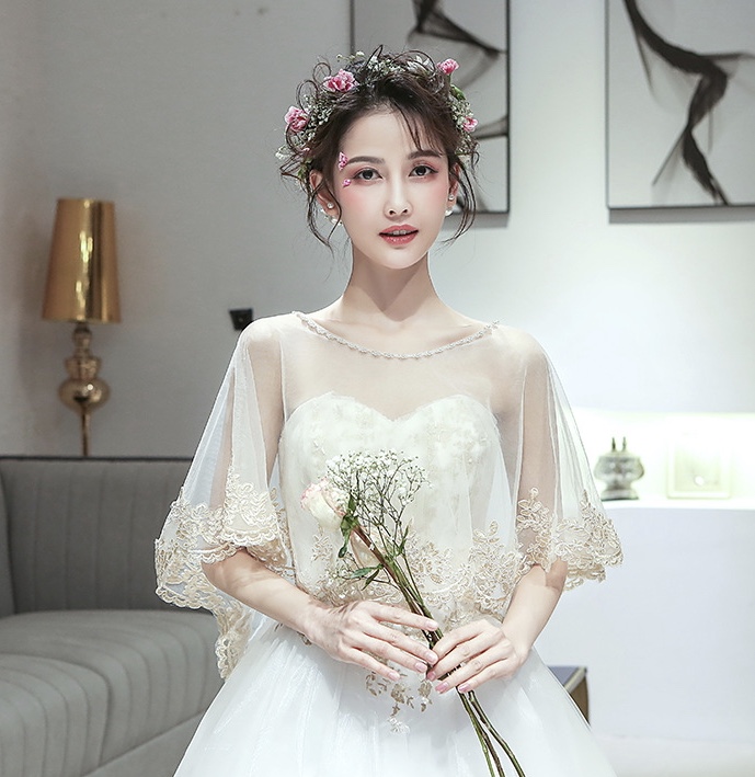 Wedding Cape, Arm Covering A Word Shoulder Gauze, Wedding Bride Accessories