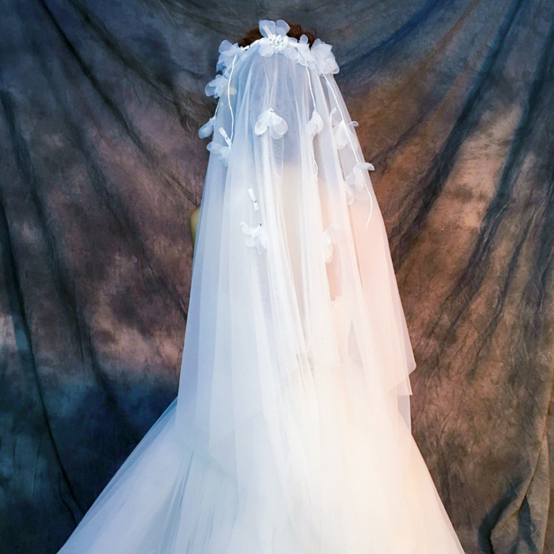 White Bridal Veil, Wedding Accessories, Wedding Short Bridal Veil