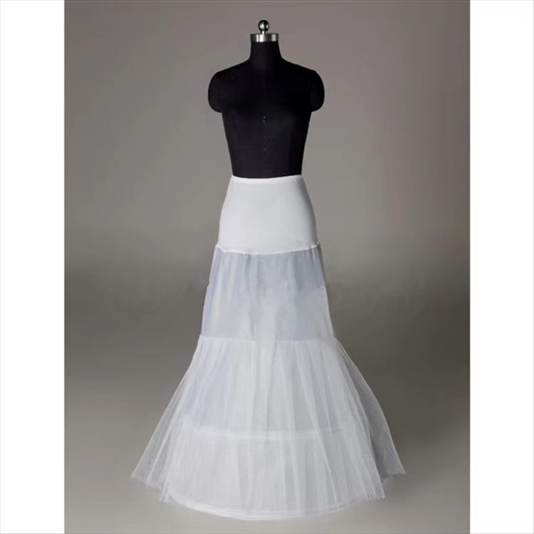 Bridal Wedding Dress Fish Tail Small Skirt, Elastic Waist Double Steel Double Gauze White Skirt
