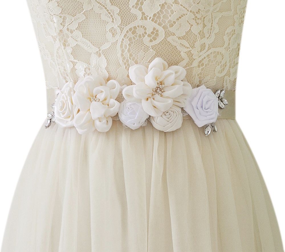 Mediterranean Style, Bridal Belt, Flower Children's Wear Decoration, Rose Flower Diamond Waist Seal, S320