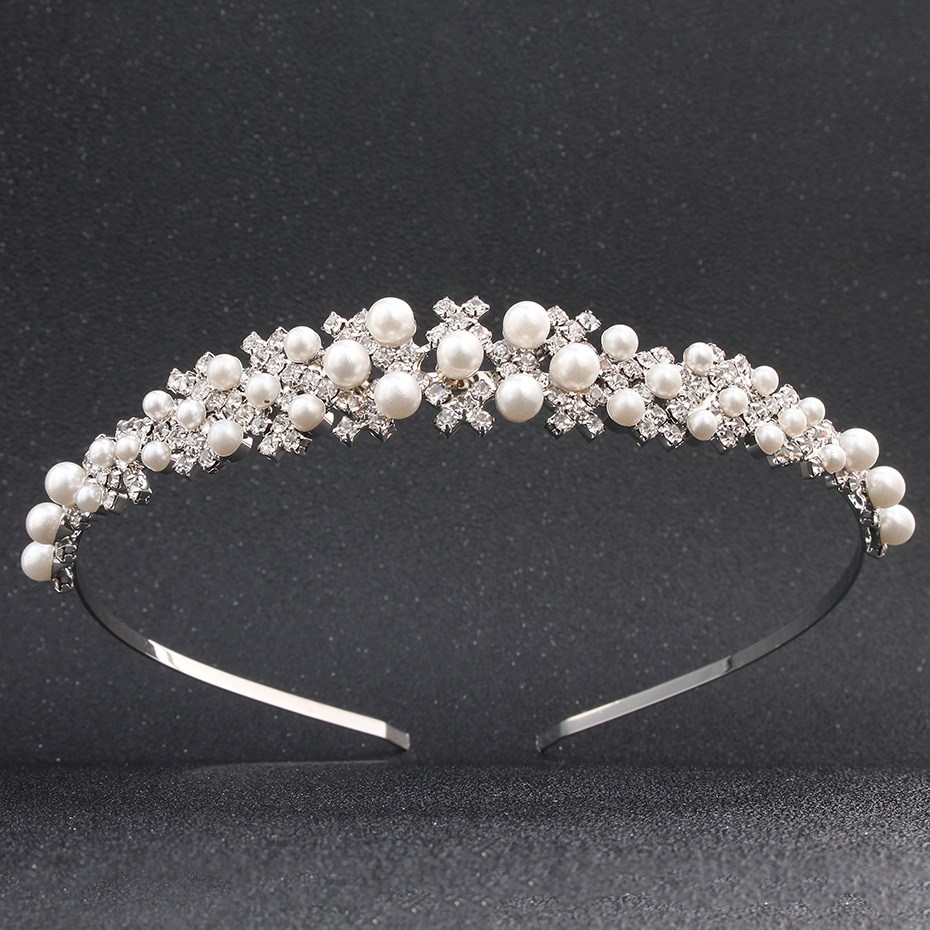 Bridal Tiara, High Quality Pearl Diamond Headband Hair Accessories, Wedding Accessories