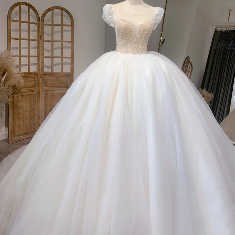 Elegant Wedding Dress, Fairy Lace Bridal Dress, Long Tail Wedding Dress,custom Made