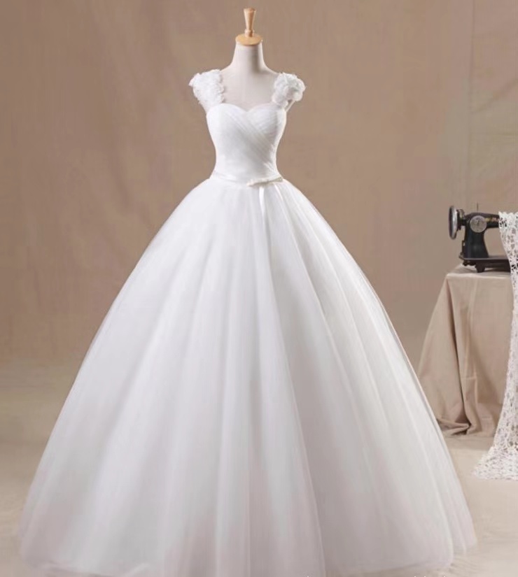 Strapless Wedding Dress, Sweet Princess Bouffant Dress ,white Wedding Dress,custom Made