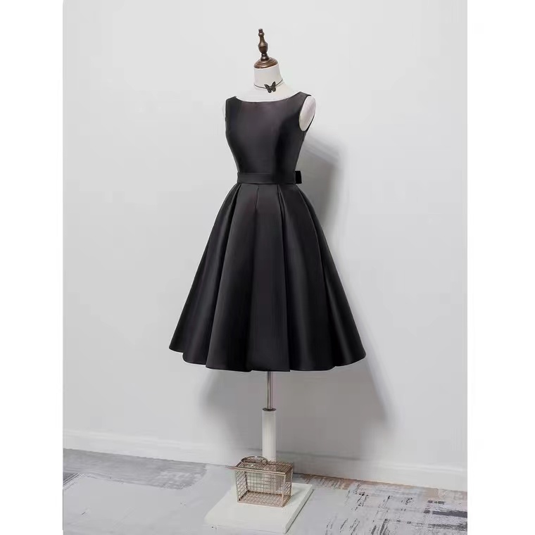 Short black poofy clearance dress