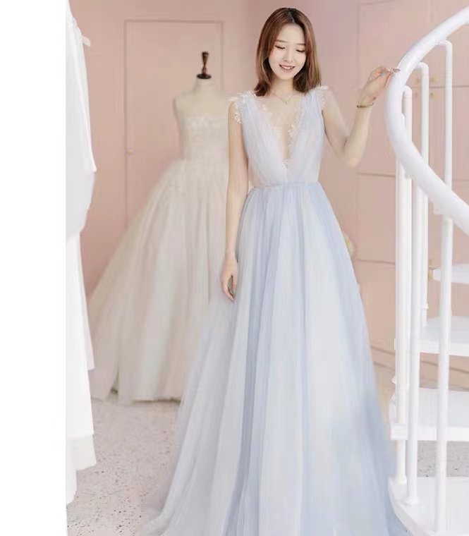 Gray Bridesmaid Dresses, Spring, Noble Glamour Party Dresses, Modern Evening Dresses,custom Made