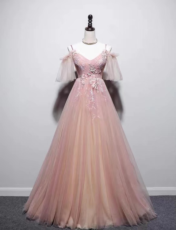 Pink Bridesmaid Dresses, Fairy Graduation Dresses, Wedding Bridesmaid Dresses,custom Made