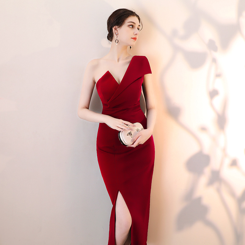 New Style, Socialite Sexy Mermaid Prom Dress, Party Long Slit Dress,red ...