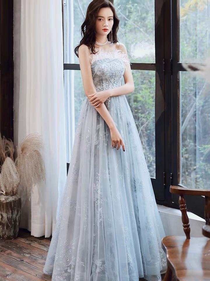 Light Blue Star Prom Gown, Strapless Evening Dress,custom Made on Luulla Light Blue Star Prom Gown, Strapless Evening Dress,custom Made on Luulla