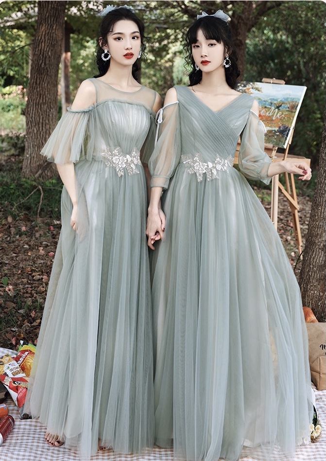 Light Green Bridesmaid Dress, Fairy Sisters Prom Dress, Fresh Student Party Dress,custom Made