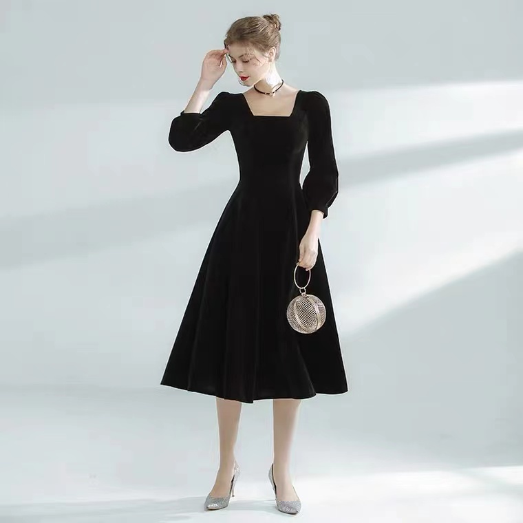 Black Little Dress, High-class Homecoming Dress, Backless Dress, Custom Made