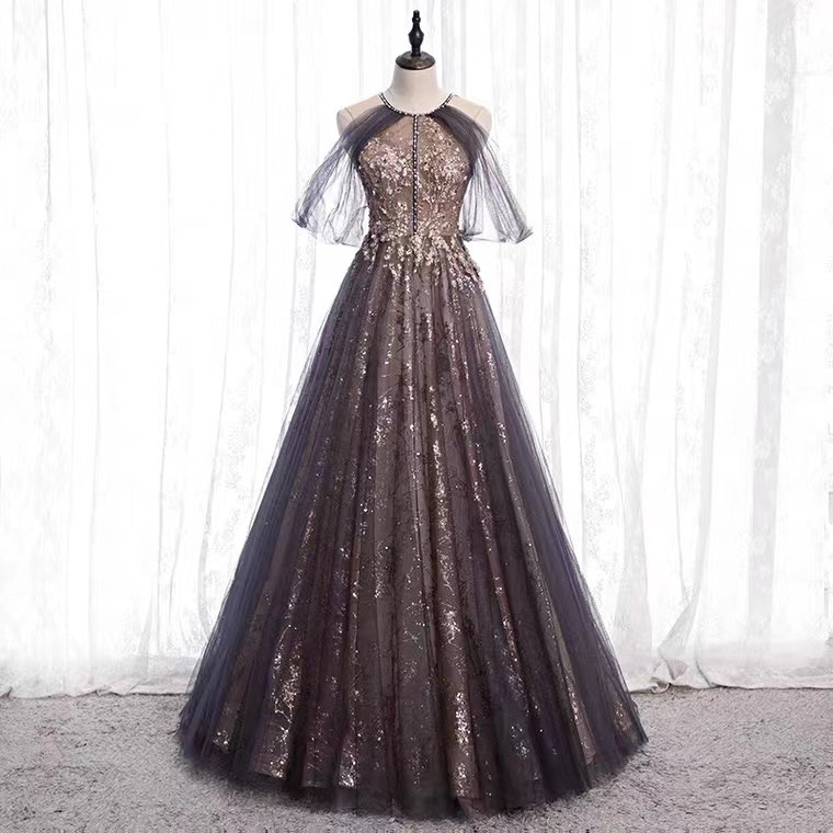 Hanging Neck Evening Dress, Elegant Prom Dress, Fairy Dress,custom Made