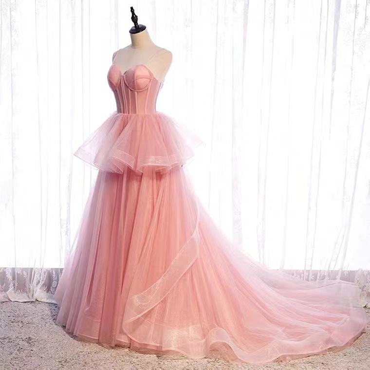 Strap Evening Dress, Fairy Temperament Dress, Trailing , High-grade Texture Party Dress,custom Made