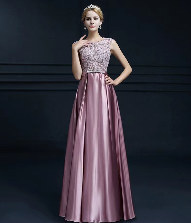 Purple Prom Dress, Elegant Evening Dress, Sleeveless Party Dress, Custom Made