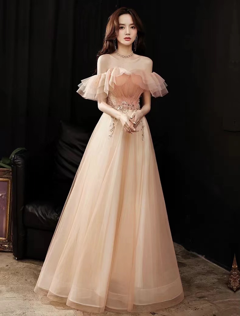 Off Shoulder Evening Dress, Fairy Party Dress,chic Prom Dress,custom