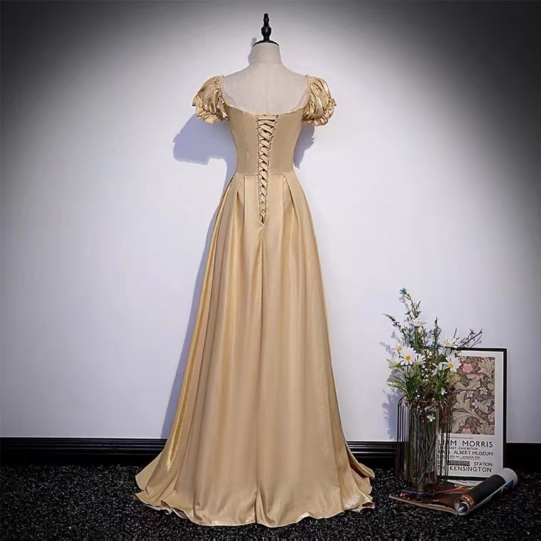 regency era prom dresses Dark Rose Silk Regency Dress, 1820s Silk Gown