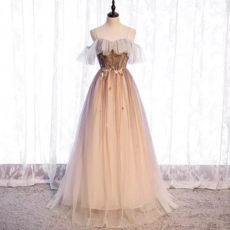 Halter Strap Evening Dress, Elegant Prom Dress, Fairy Party Dress,custom Made