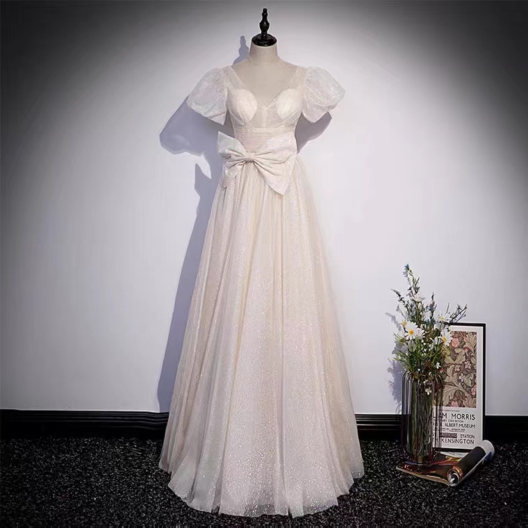 Fairy Evening Dress, V-neck Party Dress, Light Luxury Elegant Dress,custom Made