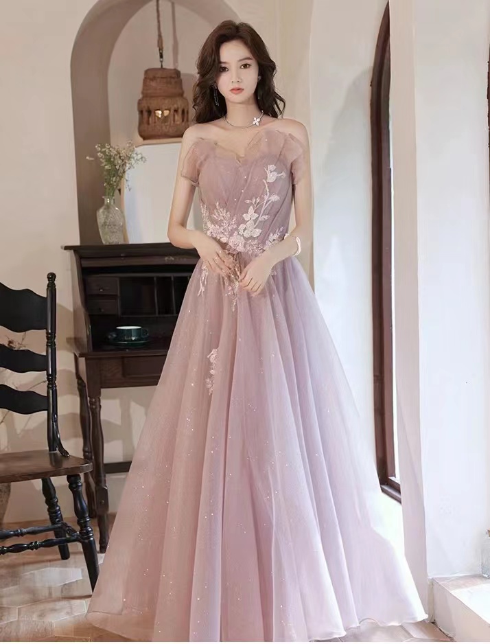 Birthday Fairy Dress, Strapless Bridesmaid Dress, Pink Party Dress,custom Made