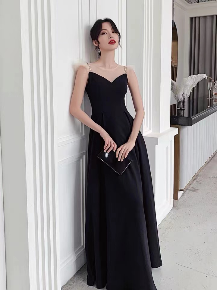 Black Litte Birthday Dress,elegant Party Dress ,custom Made