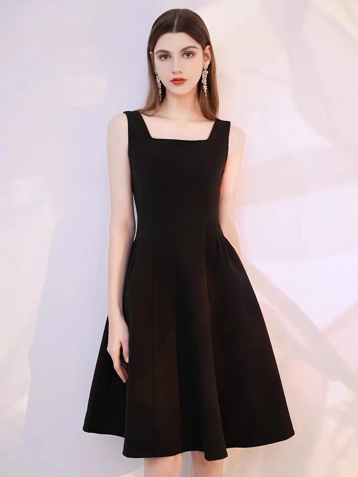 Black Graduation Dress, Off Shoulder Party Dress,sexy Midi Dress,daily Homecoming Dress,custom Made
