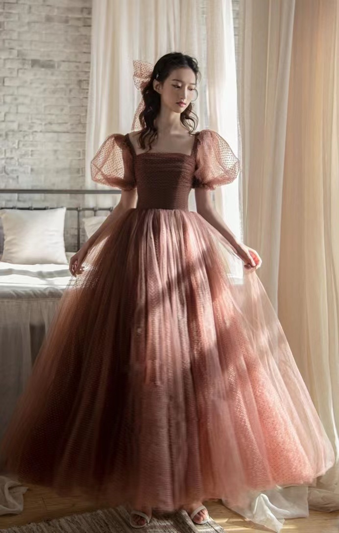 Princess Party Dress ,off Shoulder Prom Dress, Cute Ball Gown Dress,custom Made