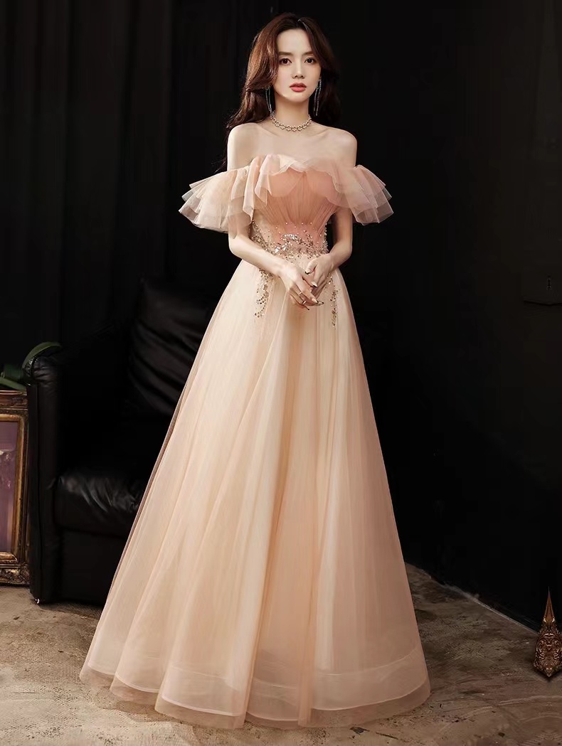 Off Shoulder Evening Dress, Fairy Party Dress, Girl Dream Prom Dress,custom Made