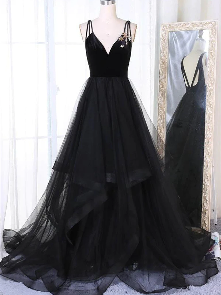Tulle Prom Dress, Fairy Party Dress,v-neck Evening Dress,custom Made