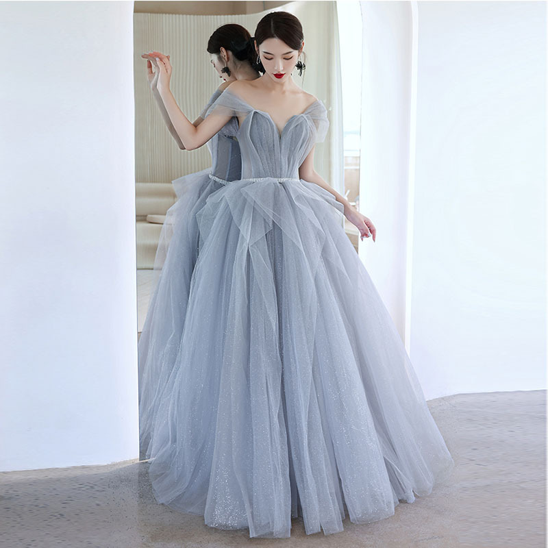 Off Shoulder Evening Dress, Chic Prom Dress,fairy Party Dress,custom Made