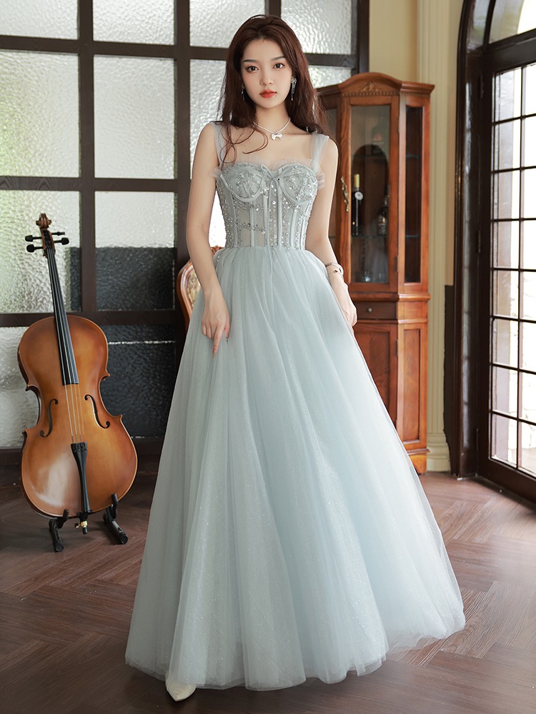 Blue Evening Dress, Fairy Prom Dress,off Shoulder Party Dress,custom Made