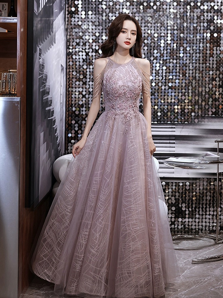halter birthday dress Halter Neck Birthday Dress,fairy Party Dress, Exquisite Graduation Dress