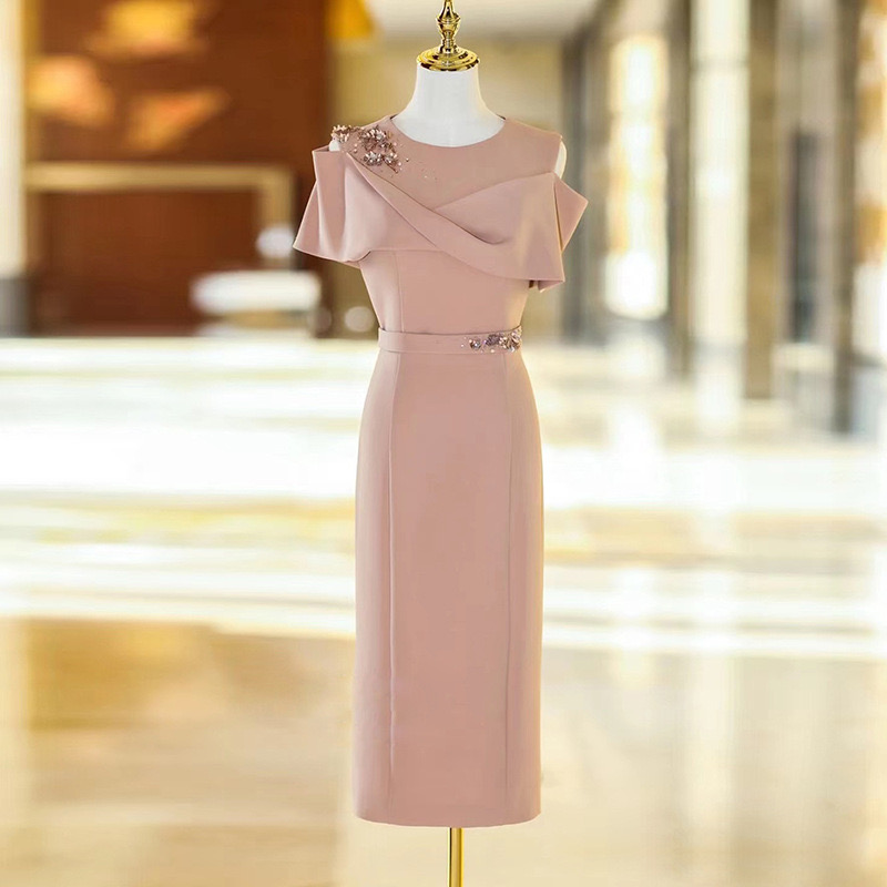 High Neck Party Dress Elegant Formal Wedding Guest Dress With Applique high-neck-party-dress-elegant-formal-wedding-guest-dress-with-applique