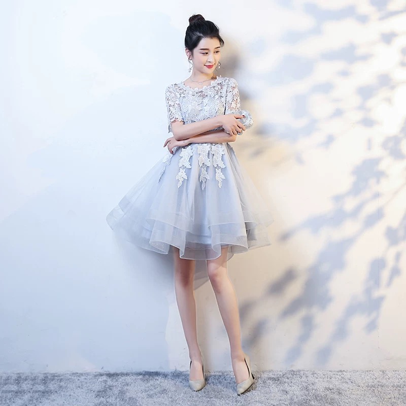 sachin and babi light blue dress Silver Homecoming Dress main image 1