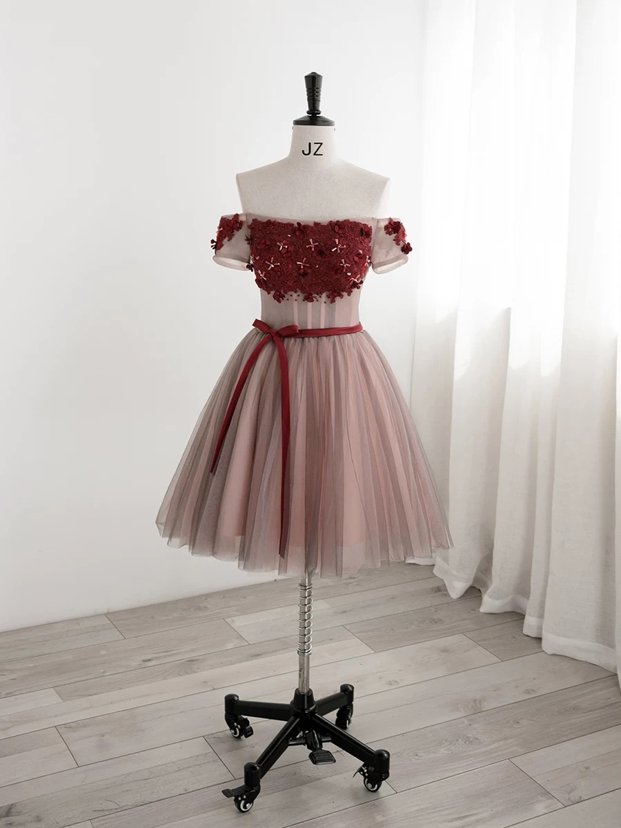 blue dress for baby girl Aveta Red 3D Floral Mini Dress main image 0