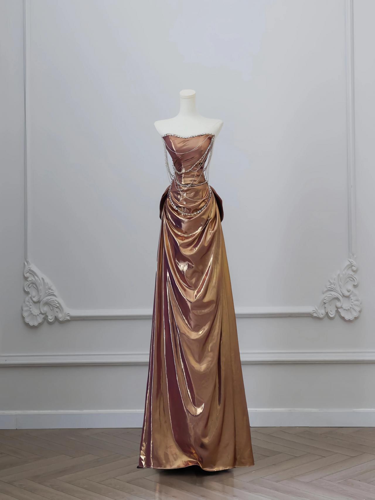 strapless open back dress Jovani -40242 Embellished Gown with Open Back and High Slit Prom Dress main image 0
