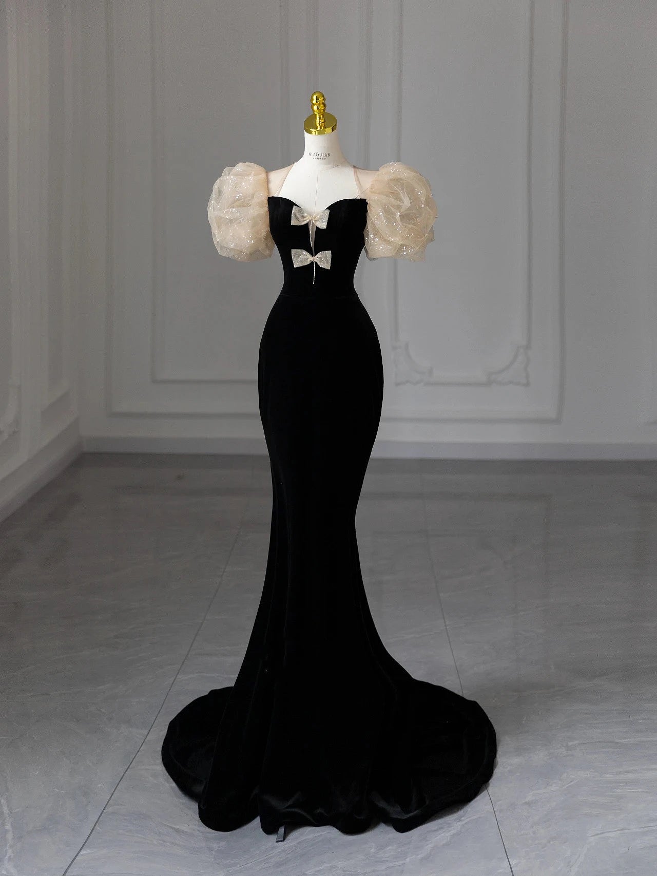 Strapless Straight Neckline Gown with Bolero 508