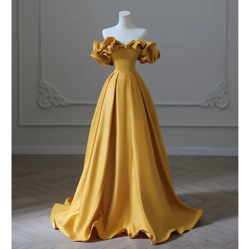 mustard off the shoulder dress Custom Mustard Velvet Off Shoulder Bodycon Maxi Dress - Formal Evening Gown