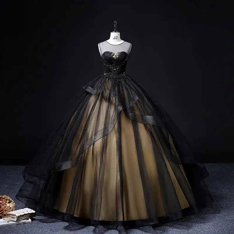 black and gold tulle dress Black and Gold Fancy Dress
