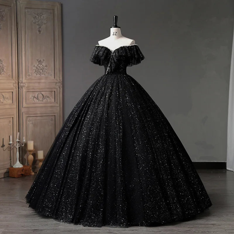princess polly baby blue dress Black A-Line Off Shoulder Satin Long Prom Dress, Black Formal Dress –  dresstby