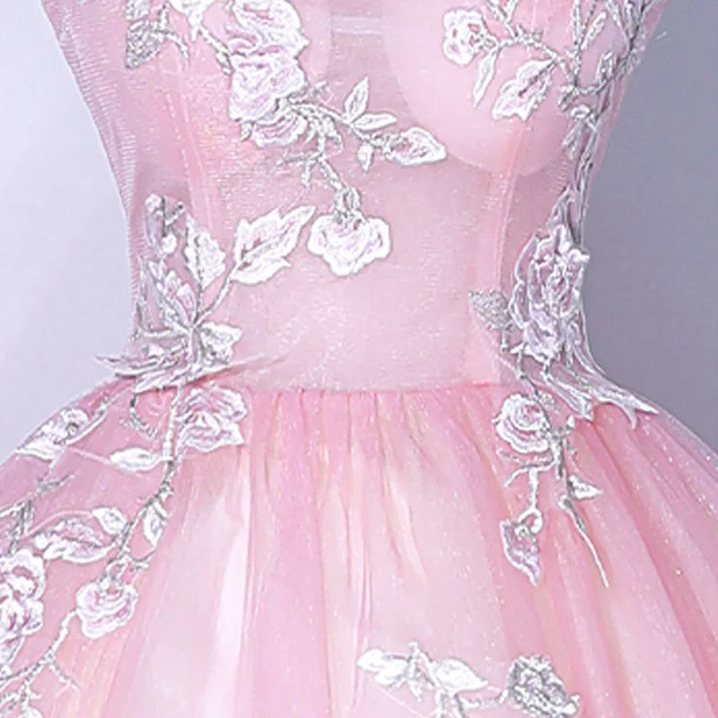 STRAPLESS FLORAL BALL GOWN