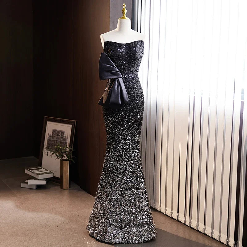 mens dress pants black friday Irène Black Off-Shoulder Sequin Floral Embroidered Mini Dress