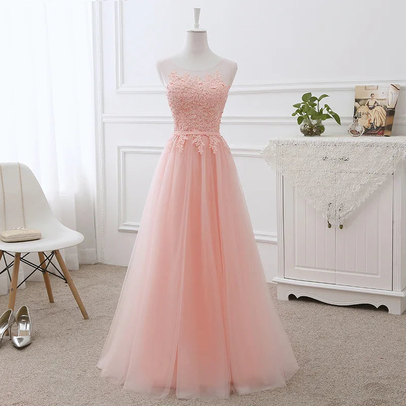 Lavender Lace Tulle Gown With Floral Details on Luulla