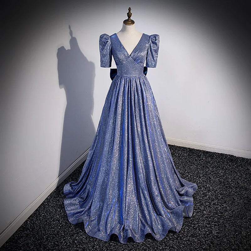 glamorous blue dress Royal Blue Elegant Sexy Evening Dress Mermaid Celebrity Gown -