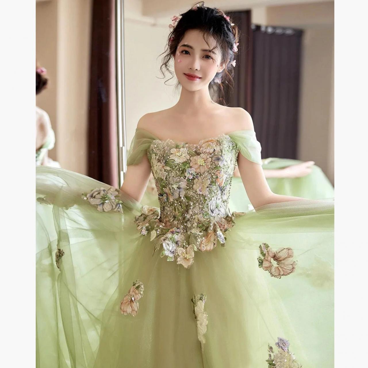 slim fit dress slacks Green Floral Ruffle Off Shoulder Maternity Maxi Dress – PinkBlush