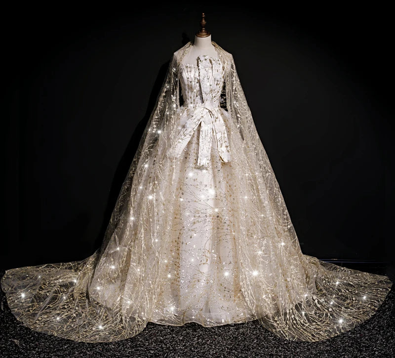 Sparkling Led Bridal Gown With Long Train on Luulla